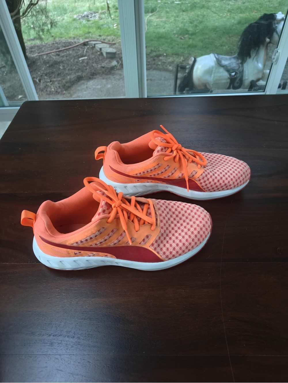 Puma Kids Orange and White Sneakers